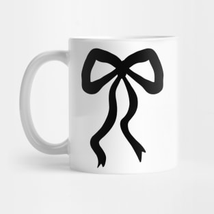 Simple Classic Black Preppy Bow Mug